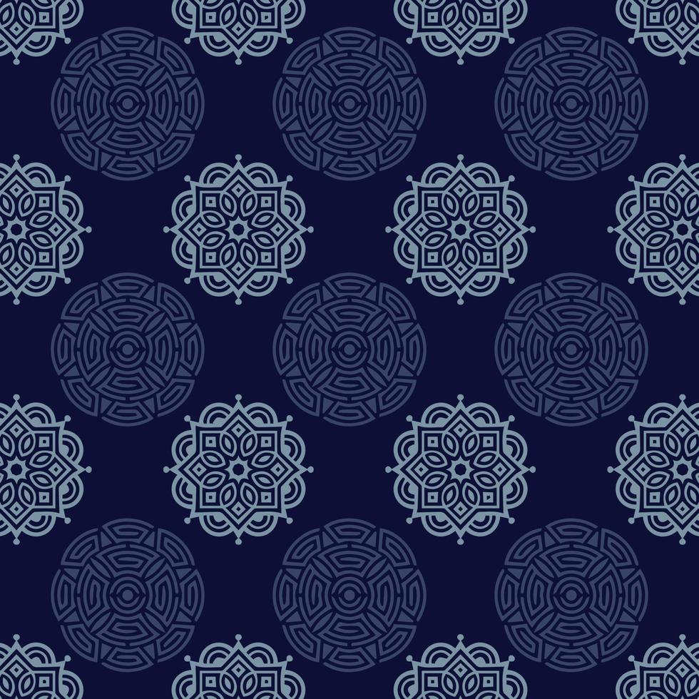 nahtlose Mandala-Textilmuster-Design-Vektorillustration vektor