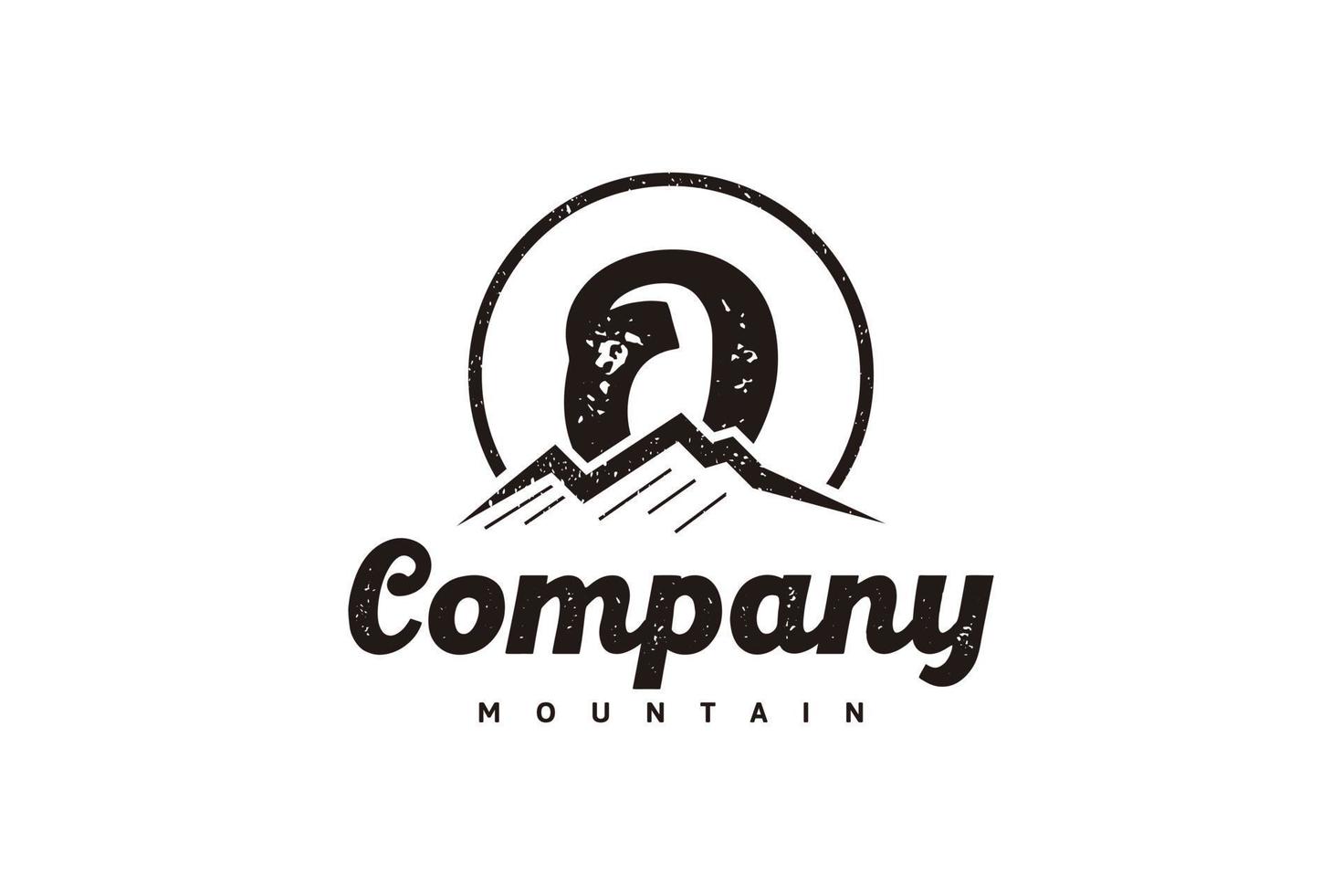 logotyp o ,första design inspiration med berg logotyp vektor