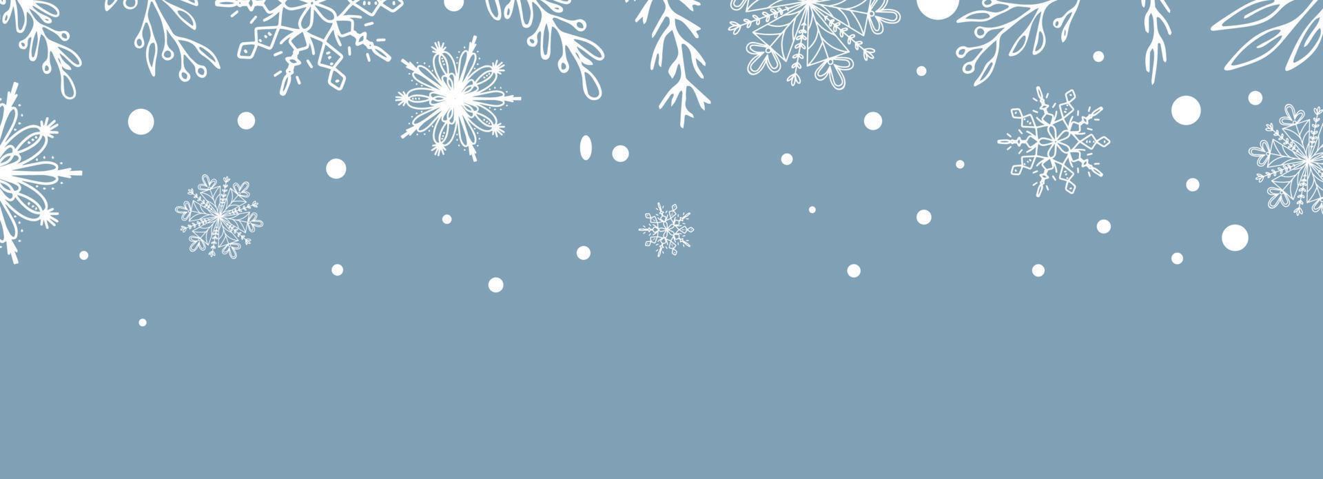 schöner satz weißer botanischer elemente weihnachtsbaum, beeren für winterdesign. sammlung von weihnachtsneujahrselementen. gefrorene Silhouetten von Kristallzweigen auf blauem Hintergrund. vektor