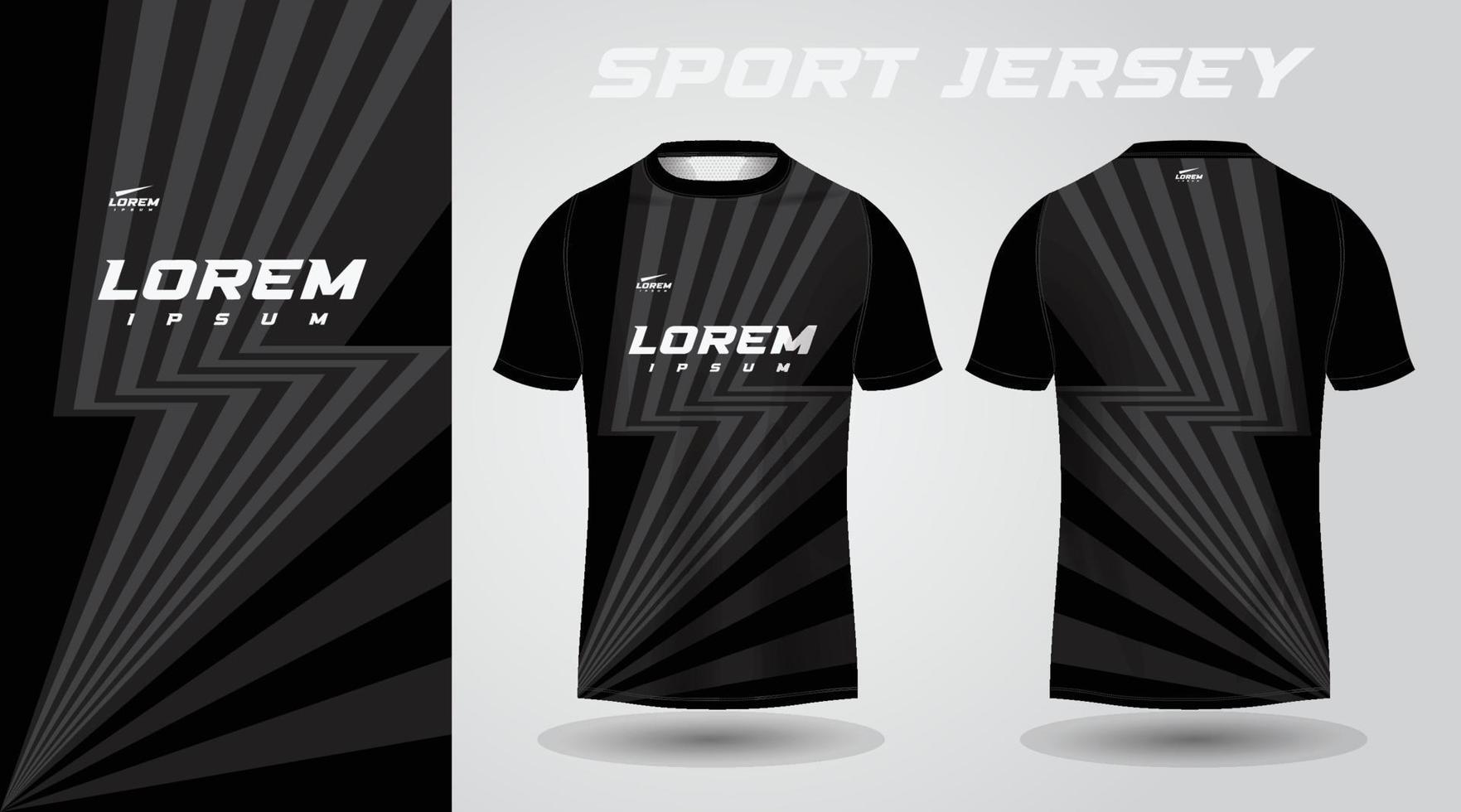 schwarzes T-Shirt Sport-Jersey-Design vektor