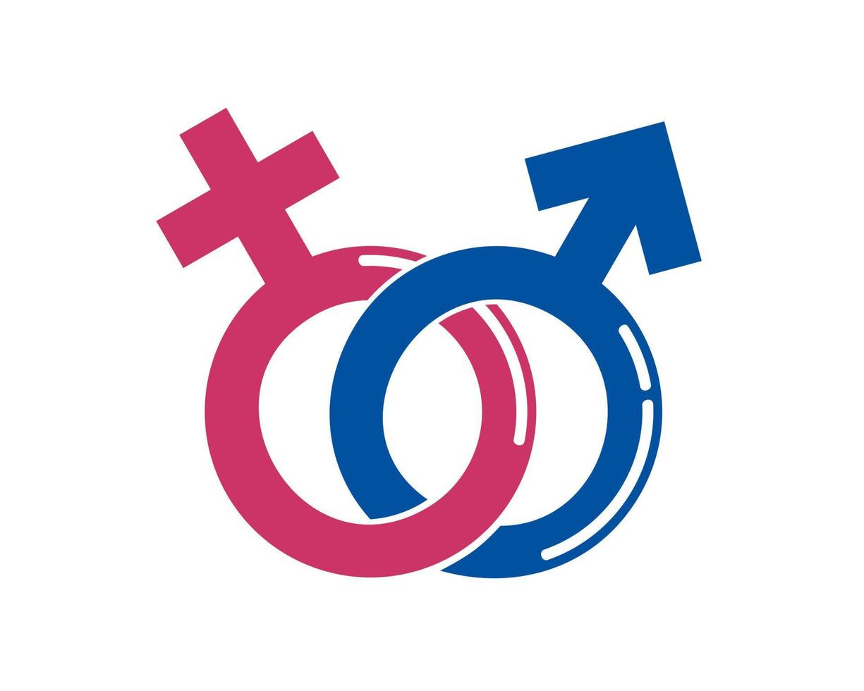 Geschlechtssymbol für Frau und Mann vektor