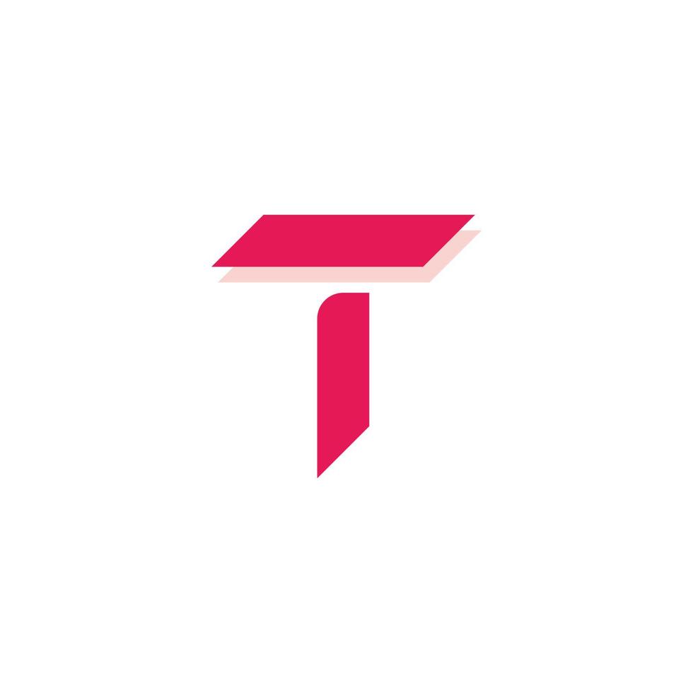 bokstaven t logotyp ikon formgivningsmall vektor