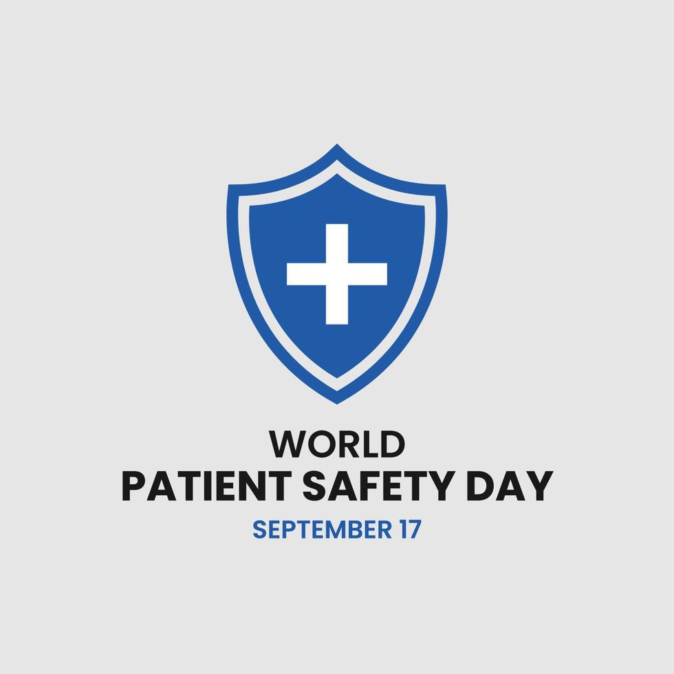 värld patient säkerhet dag design vektor
