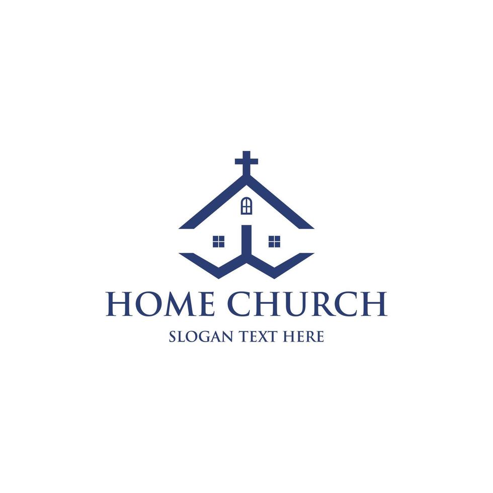 Hauskirche einfaches modernes Logo vektor