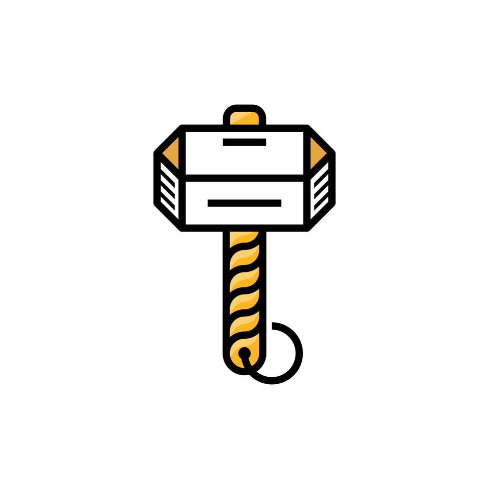 Hammerwaffe stärkeres kreatives Logo vektor