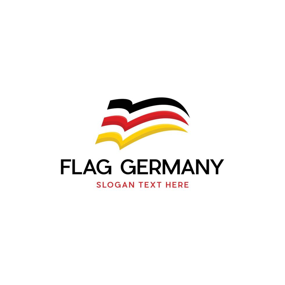 flagge von deutschland feier logo vektor