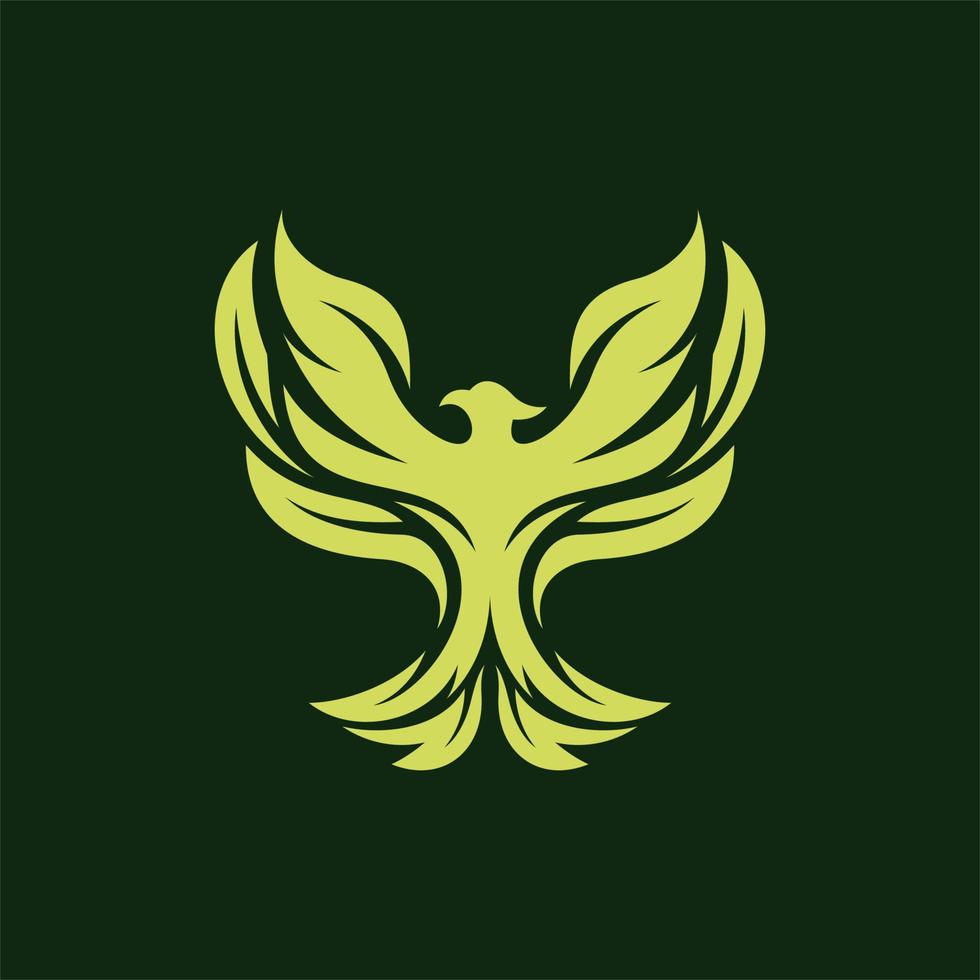 Phoenix-Blatt-Natur-Ökologie-Logo vektor