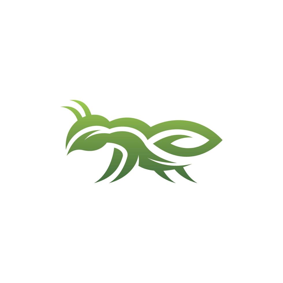 Ameisenblatt Insekt Ökologie Natur Logo vektor