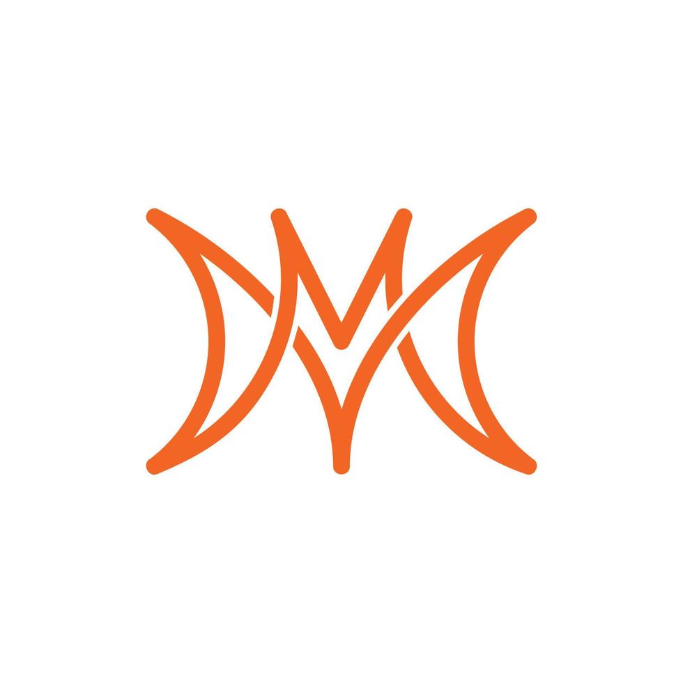 buchstabe m foxy modernes einfaches logo vektor