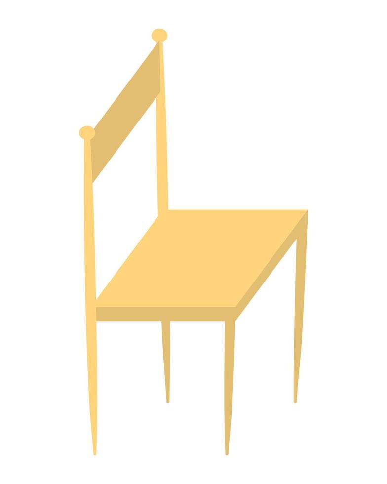gul trä- stol vektor