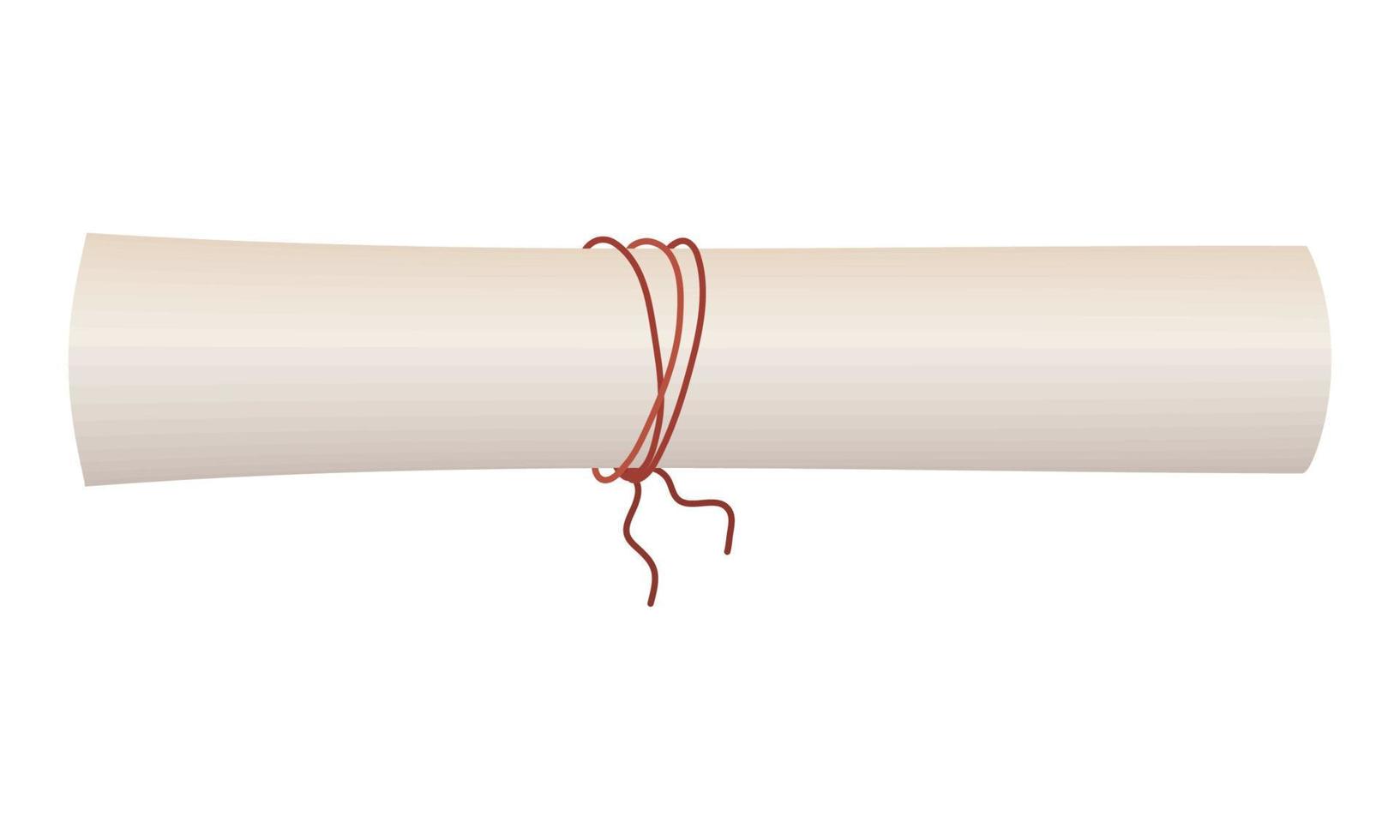 Abschlussdiplom mit rotem Seil vektor
