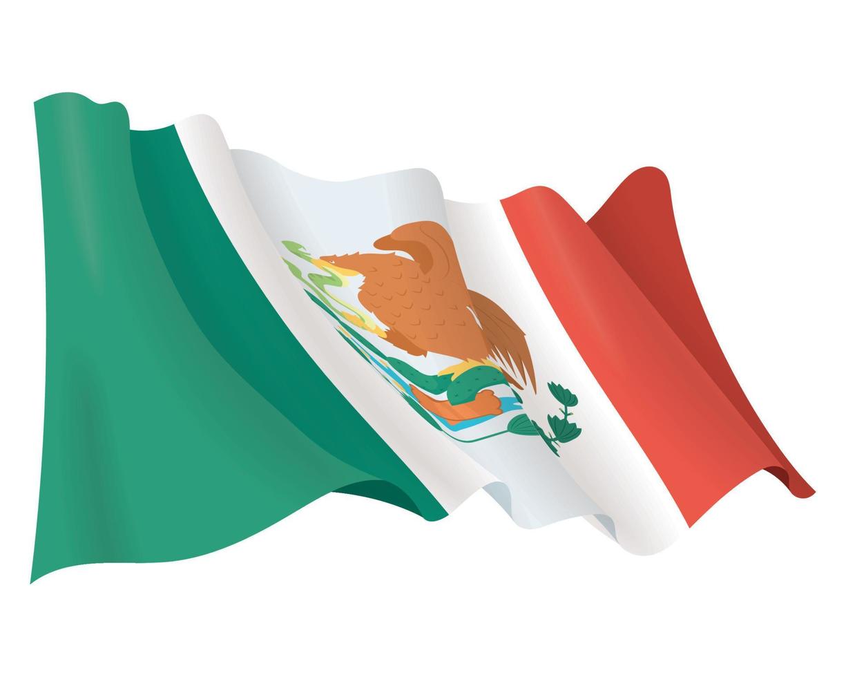 Flagge des mexikanischen Landes vektor