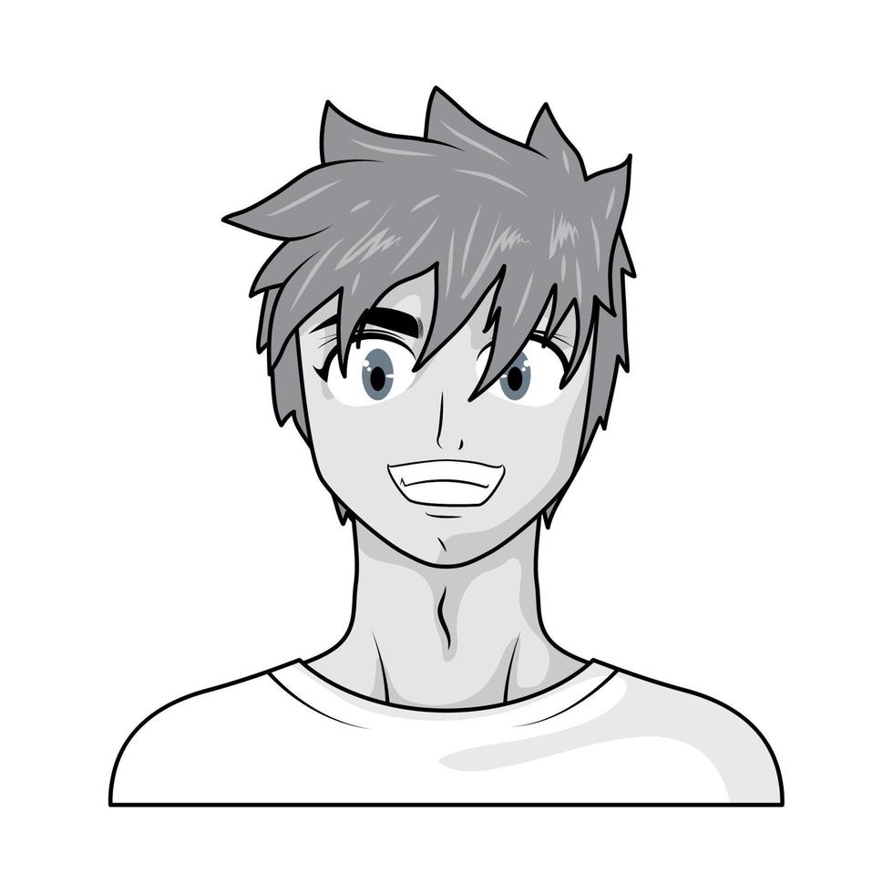 Manga-Typ-Porträt vektor