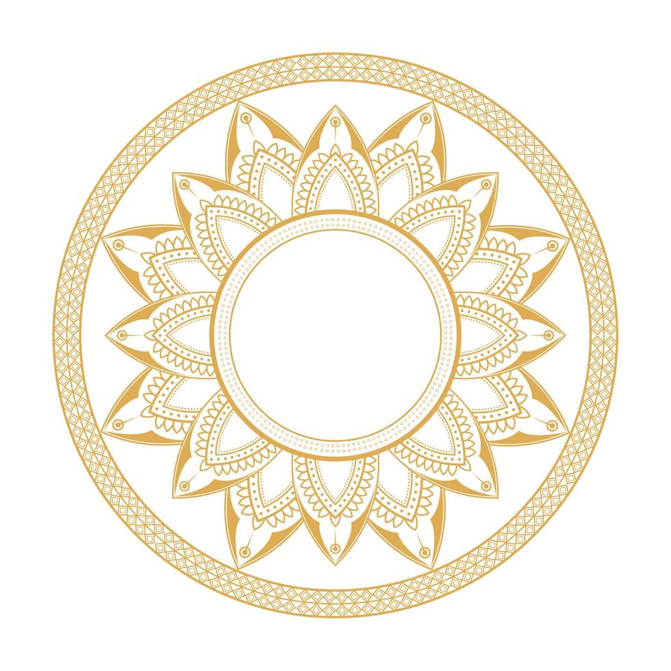 gyllene mandala emblem vektor