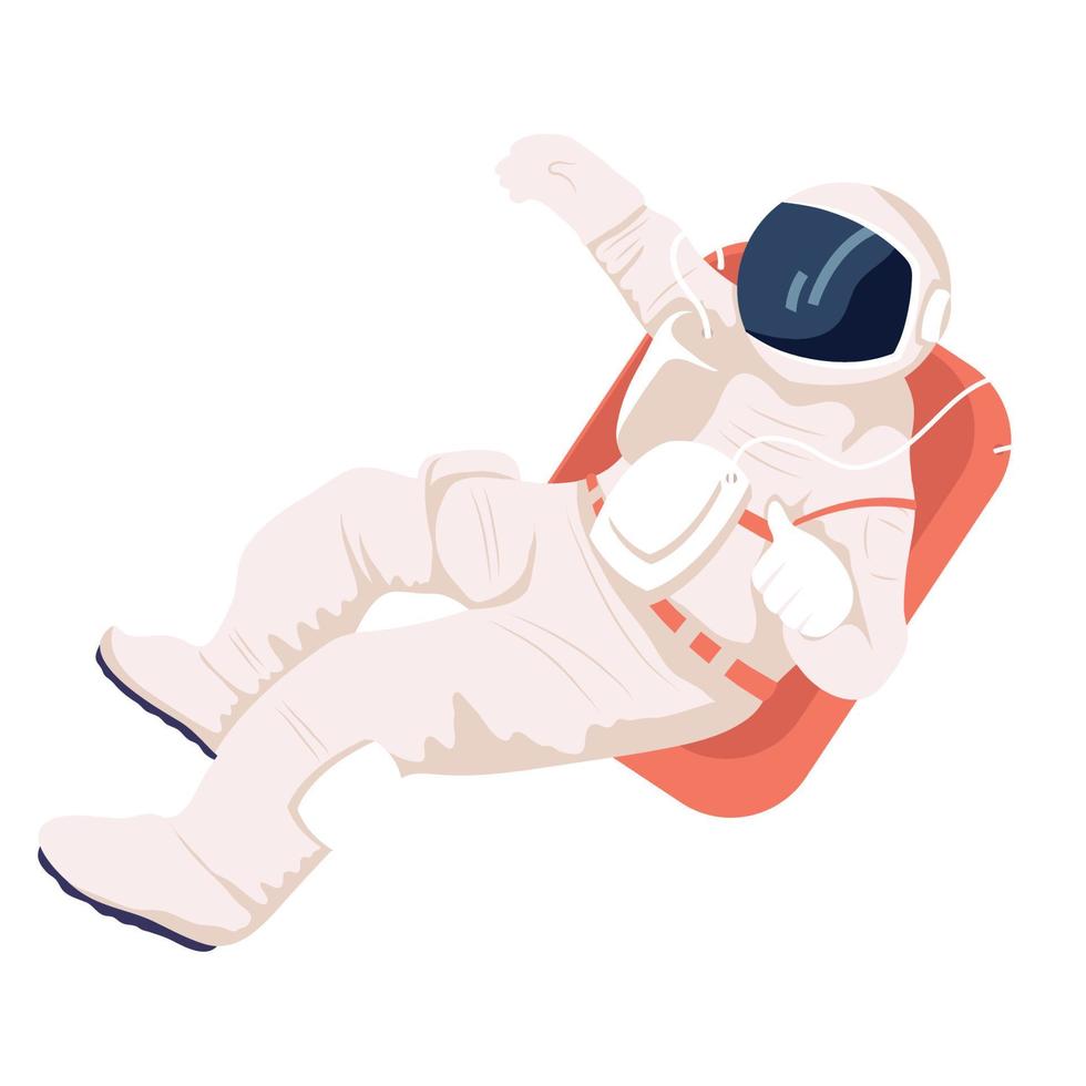 astronaut flytande karaktär vektor
