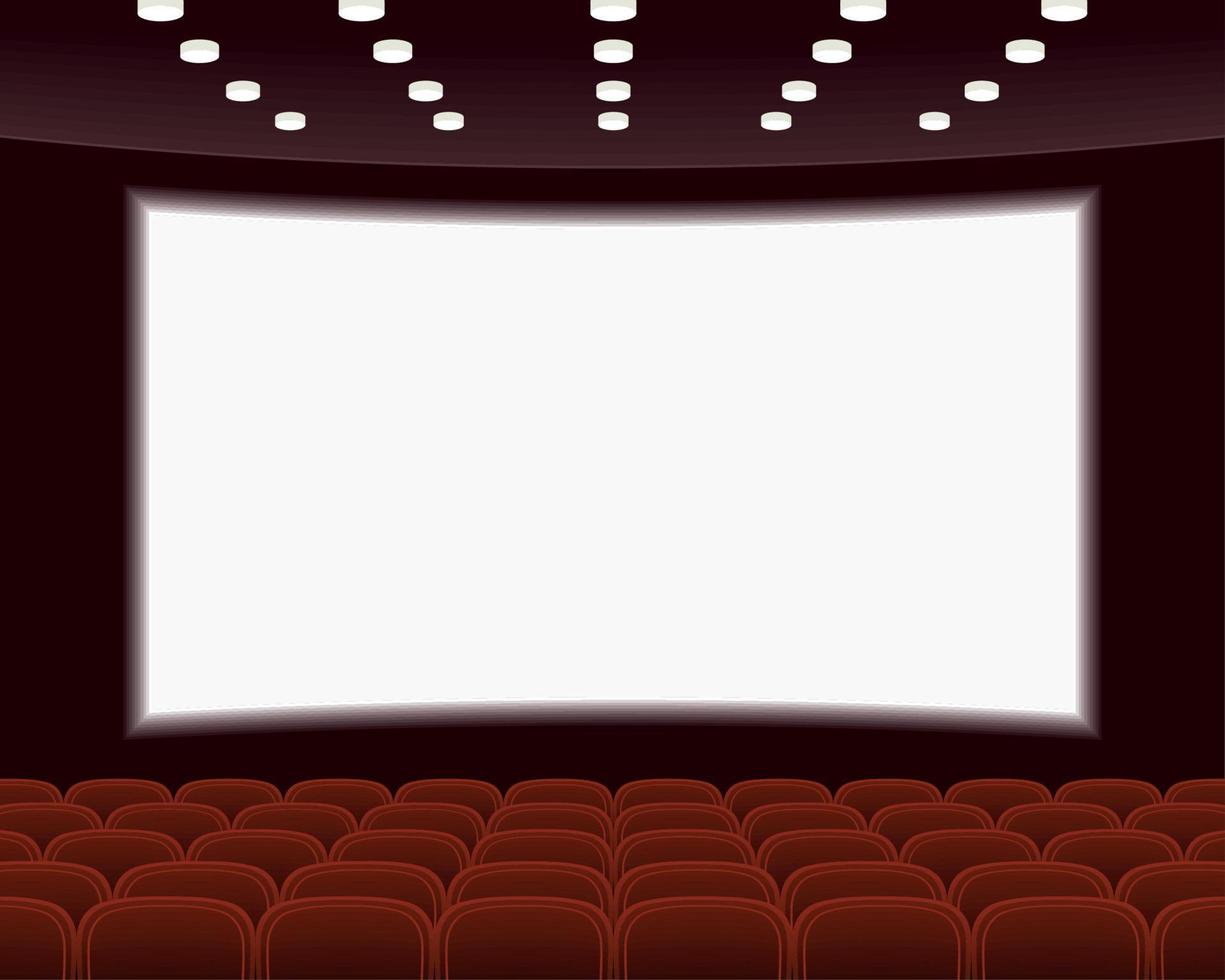 Kinosaal mit roten Stühlen vektor