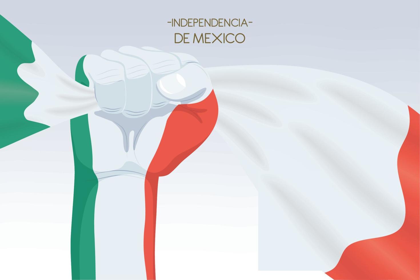 Independencia de Mexico Schriftzug Postkarte vektor