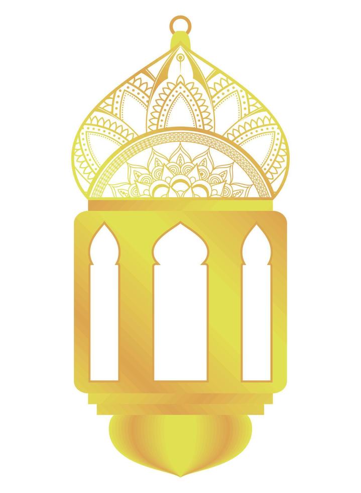 islamische goldene lampe vektor