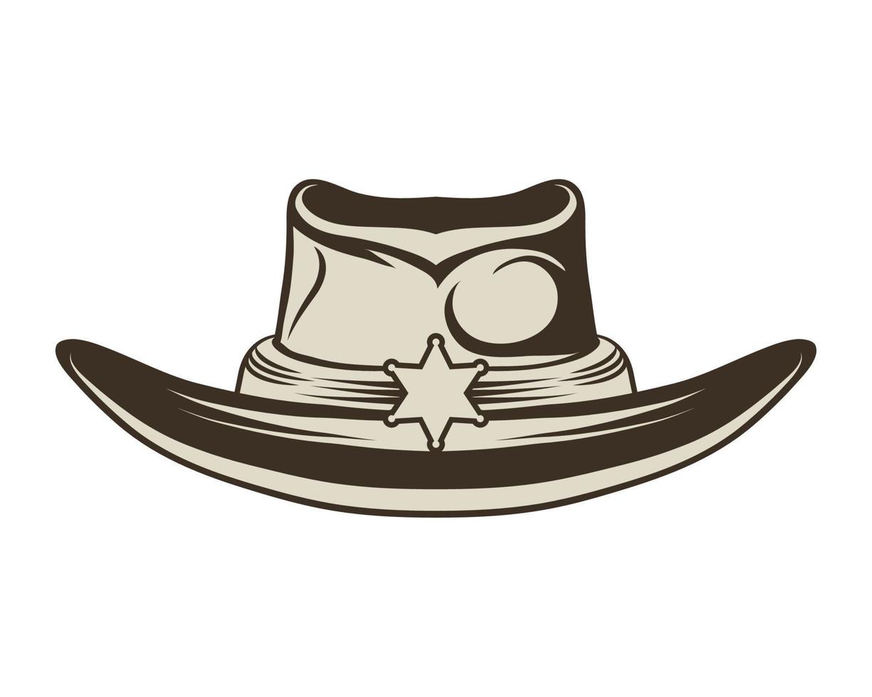 sheriff hatt huvudbonader vild väst vektor