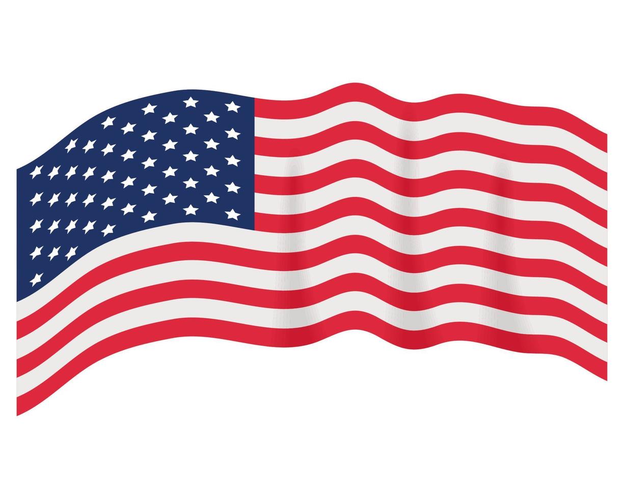 usa flaggan viftande emblem vektor