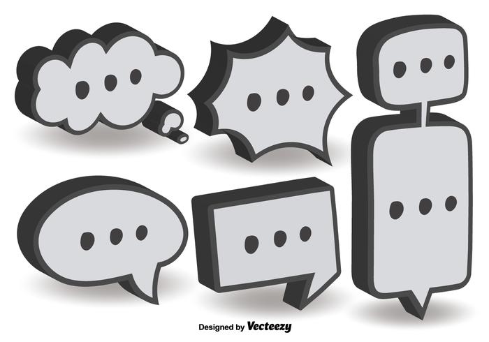 3D Dialog Bubble Vectors