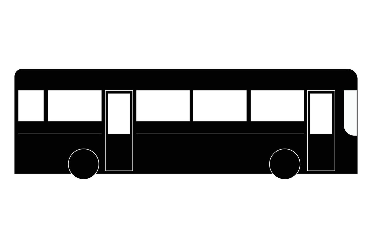 Bus-Piktogramm-Vektorsymbol - Silhouette vektor