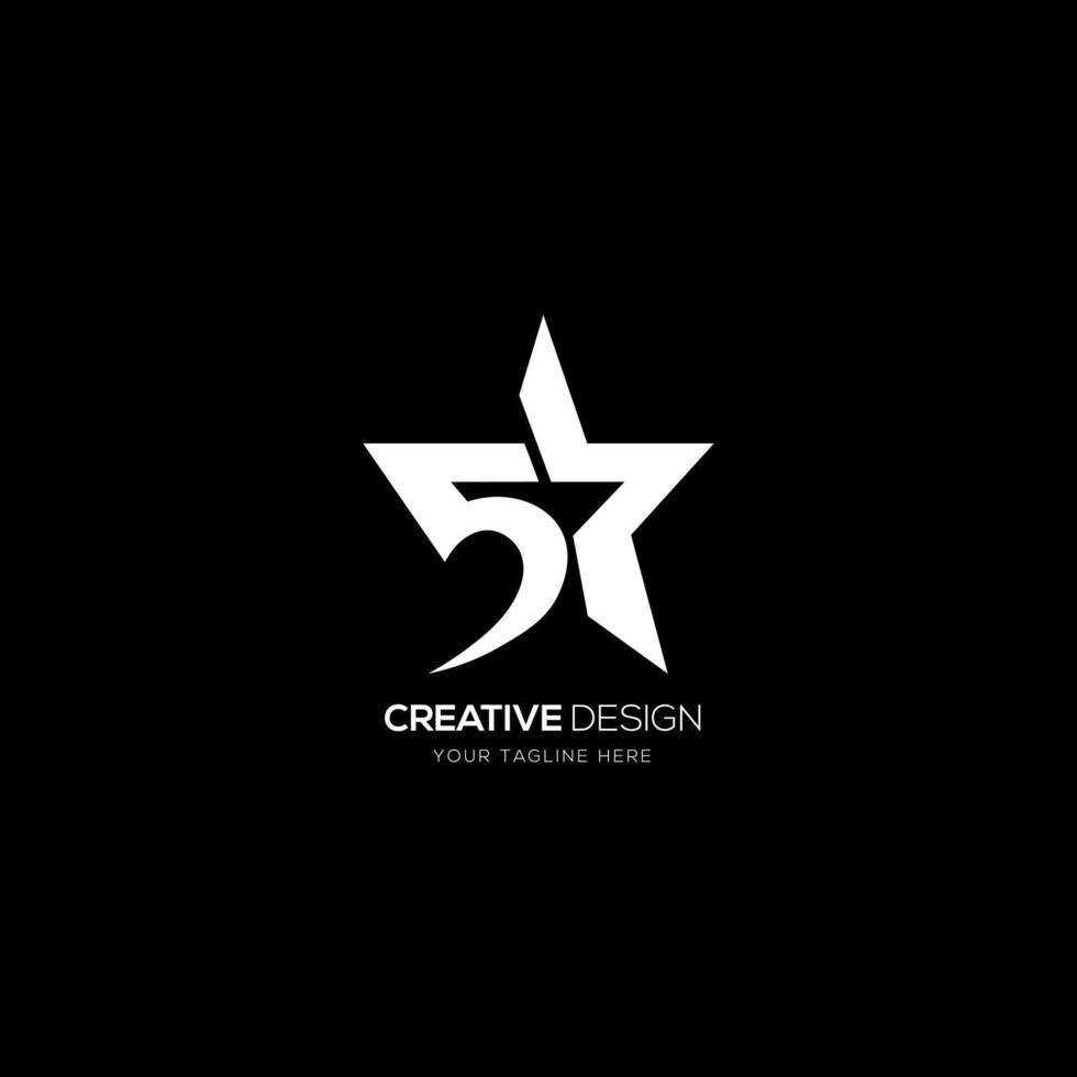 5 stjärna kreativ branding logotyp ikon design vektor
