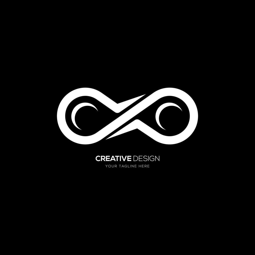 Infinity Eye Zeichen kreatives Logo-Design-Konzept vektor