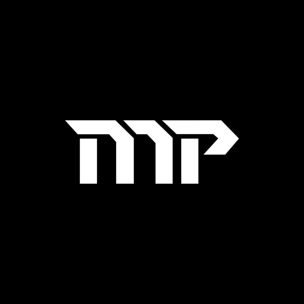 kreativ brev m p modern monogram logotyp vektor