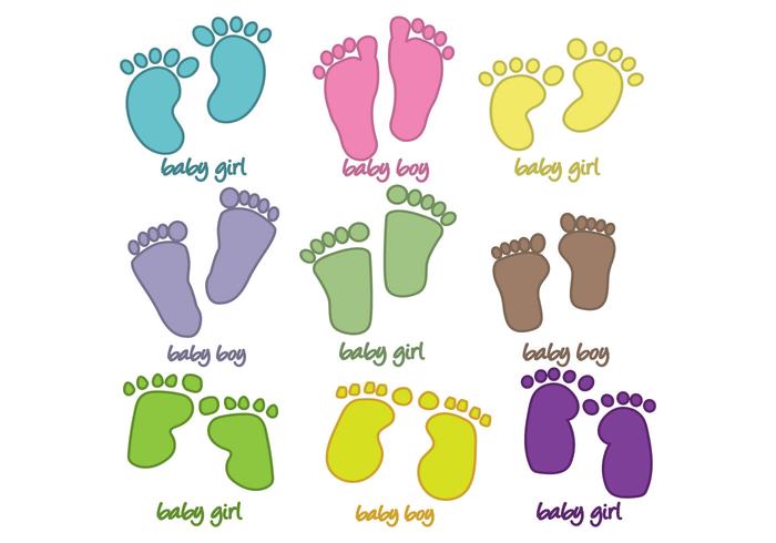 Baby fotspår vektor