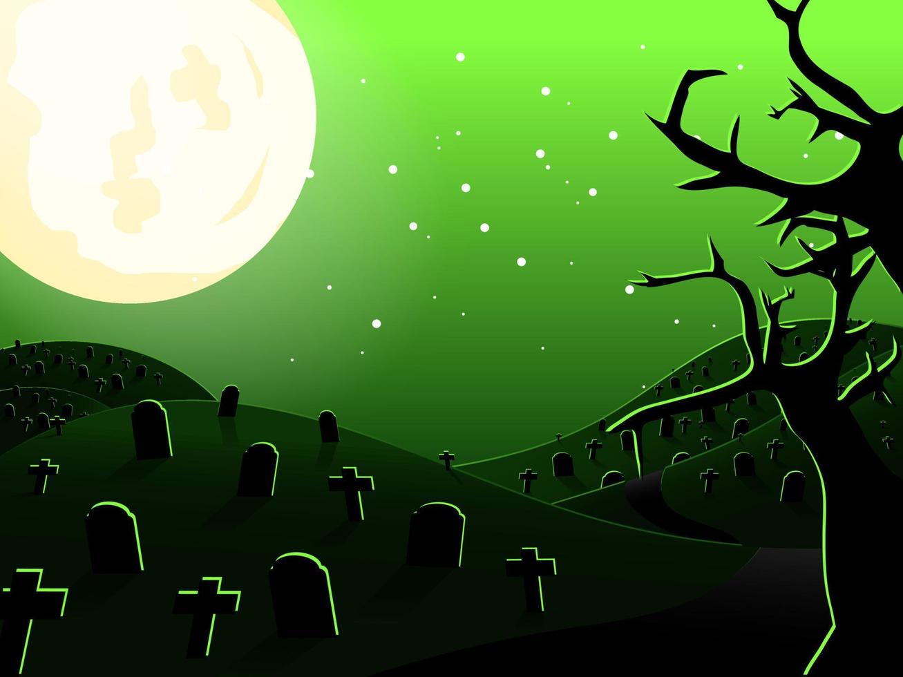 Halloween-Hintergrundgrün für Fahnenhintergrund und etc vektor