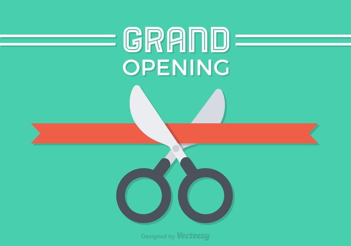 Gratis Flat Ribbon Cutting Vector Design