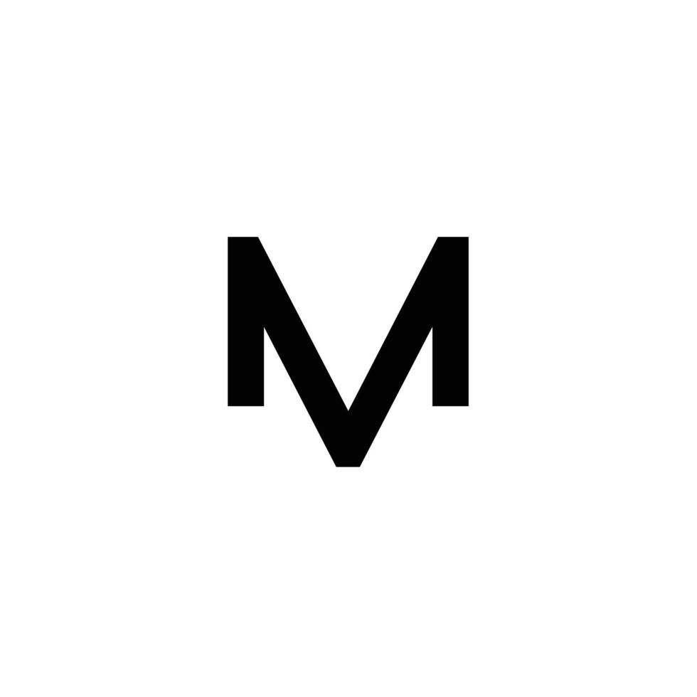 m alfabet brev initialer monogram logotyp vektor