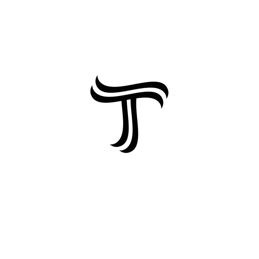 t Alphabet Buchstaben Initialen Monogramm Logo Pro Vektor