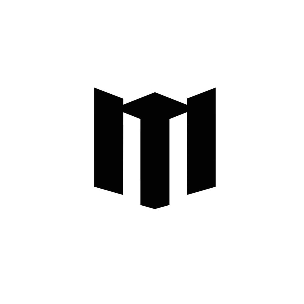 första brev m ikon vektor logotyp mall illustration design proffs vektor