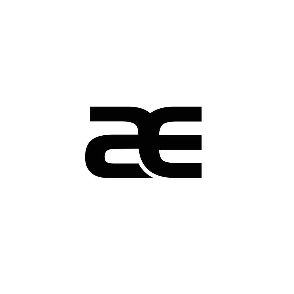 ae alphabet buchstaben initialen monogramm logo pro vektor