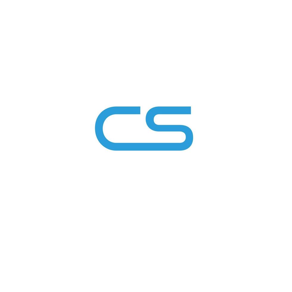 Buchstabe cs-Logo-Designs vektor