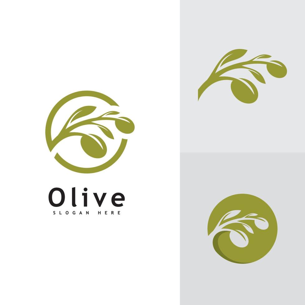 oliv olja logotyp design vektor mall