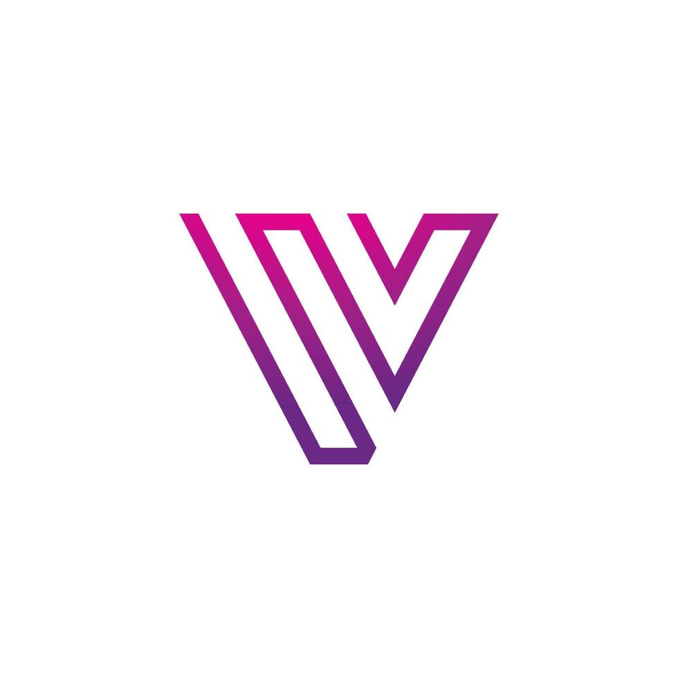 V-Line-Logo-Design und -Vorlage. kreatives x-symbol initialen zeilenbuchstaben im vektor. vektor