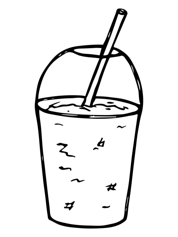 söt kopp vatten, milkshake, juice eller läsk. dryck illustration. enkel cocktail clipart vektor