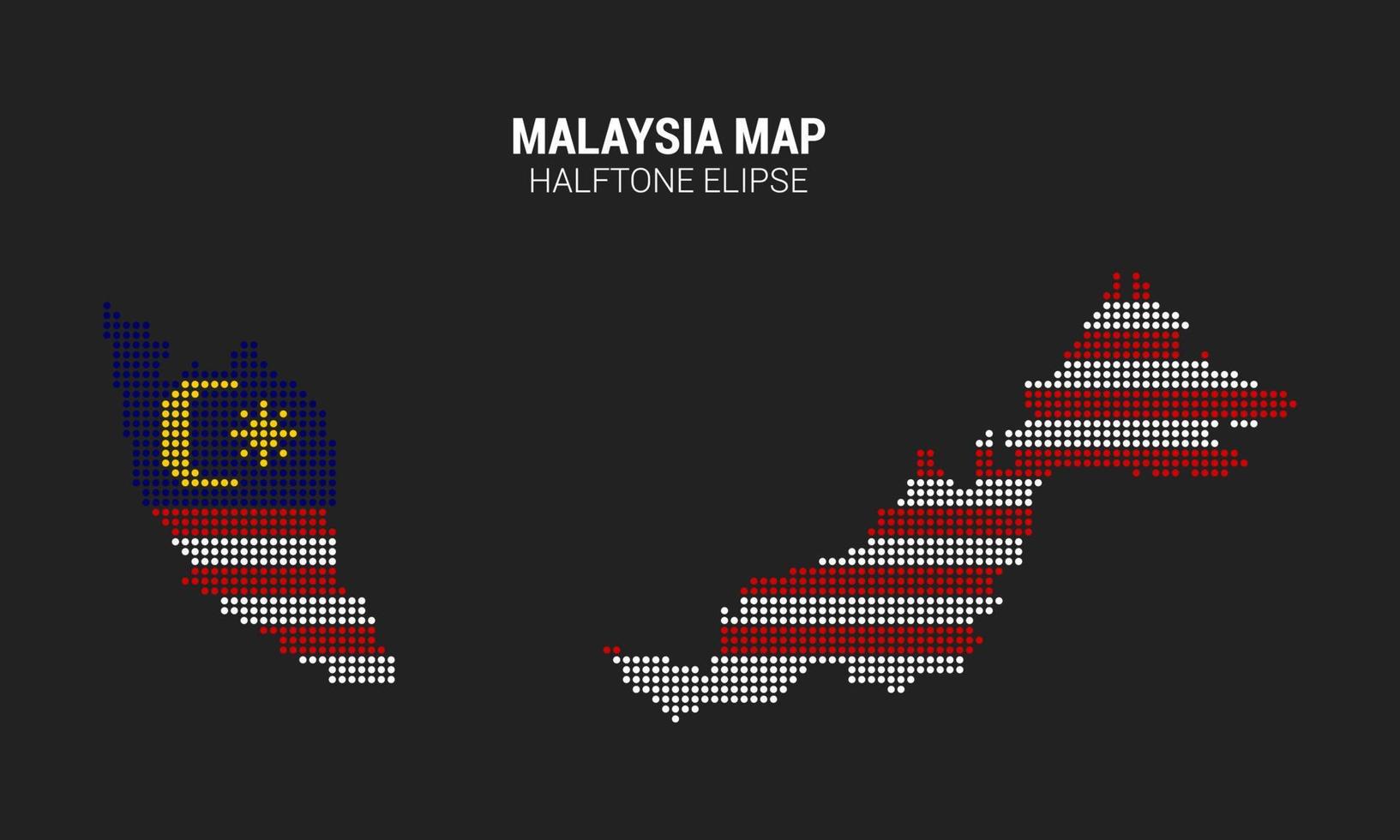 Halbtonfarbene Karten von Malaysia vektor