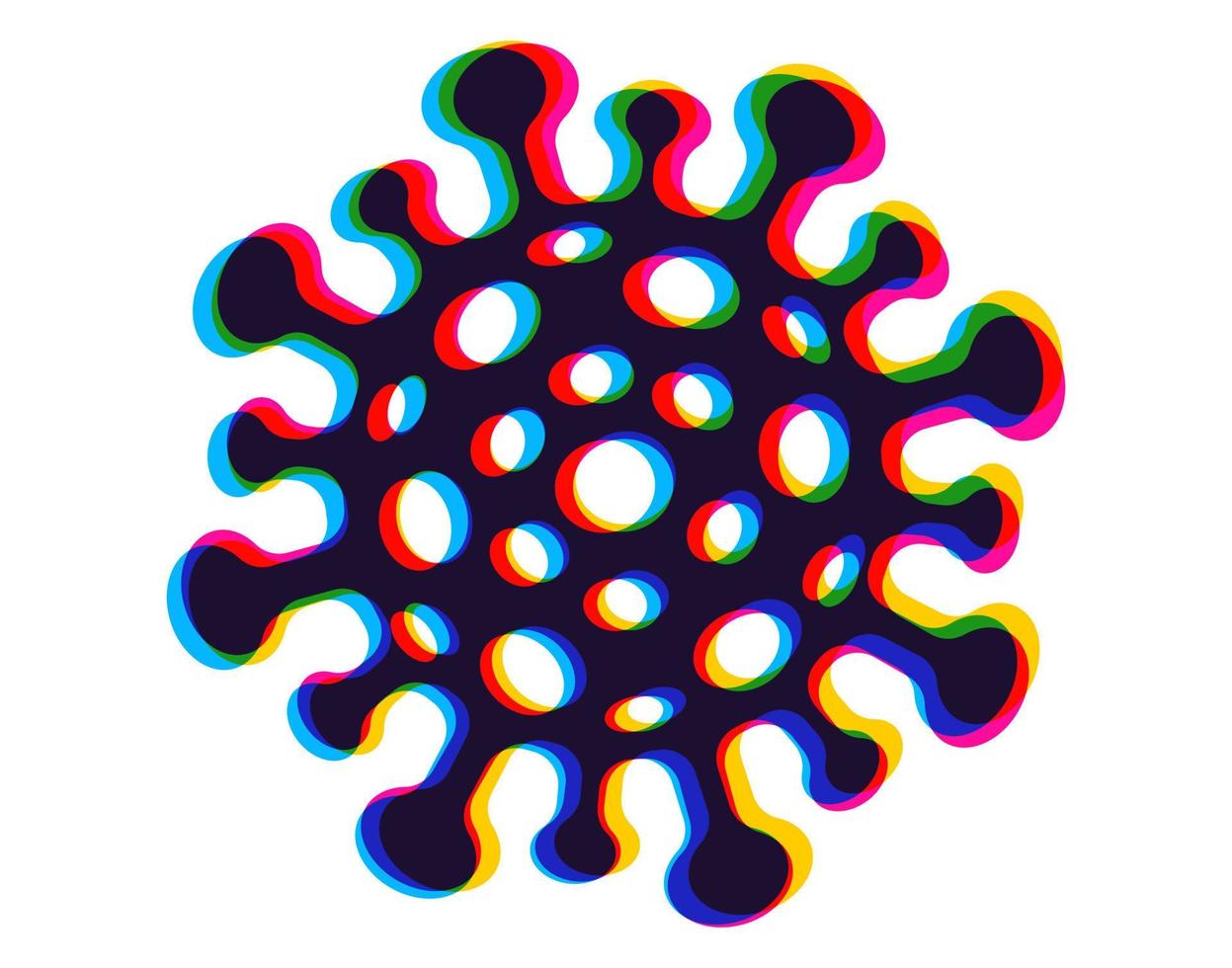 Vektorsymbol des Coronavirus im cmyk-Stil vektor