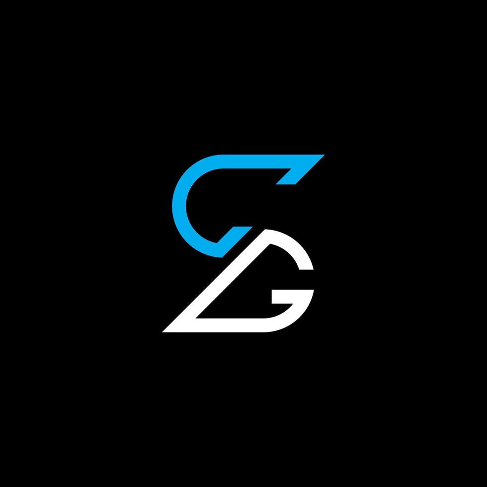 cg brev logotyp kreativ design med vektor grafisk, cg enkel och modern logotyp.