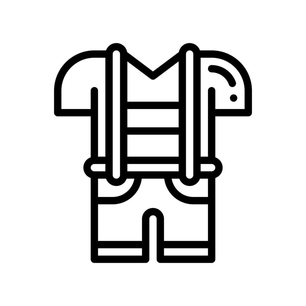 Symbol für Lederhosen-Linienstil. Vektorillustration für Grafikdesign, Website, App vektor