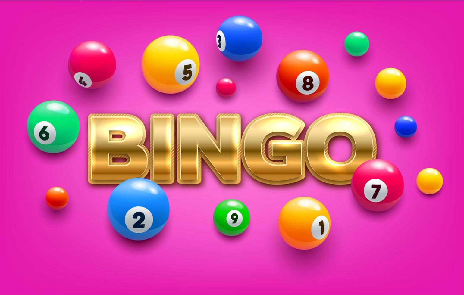 Bingo-Lotterie-Vektor 3d bunte Bälle vektor