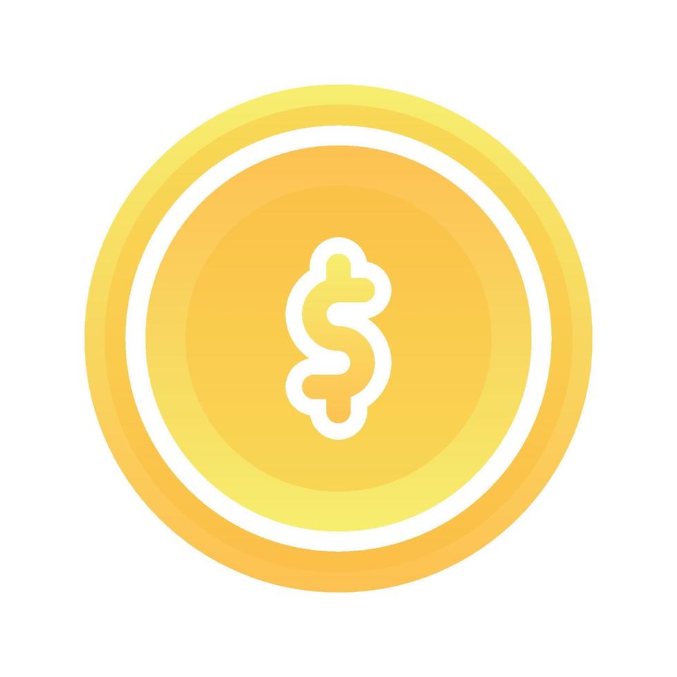 Dollar-Münze-Logo-Gradienten-Design-Vorlage-Icon-Element vektor