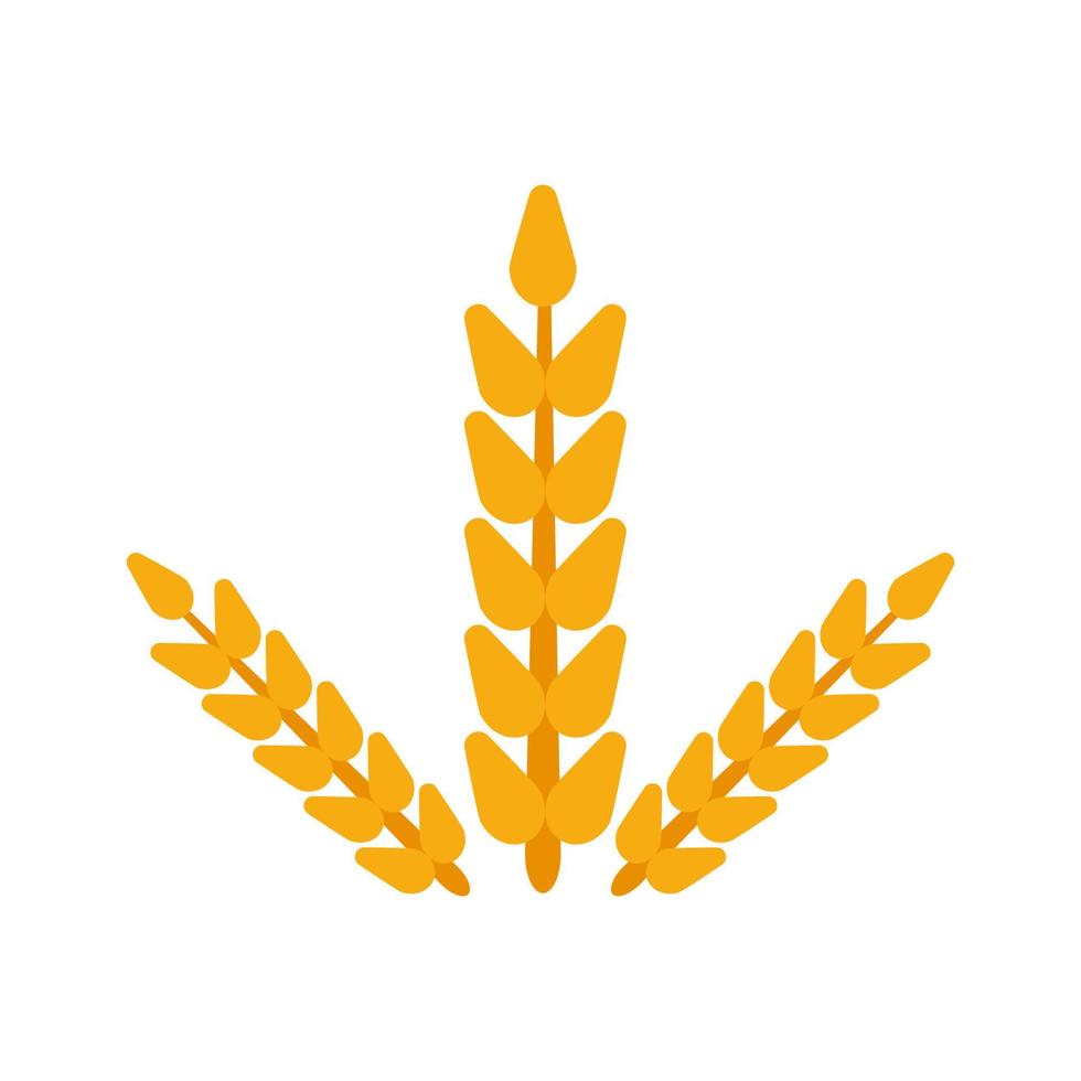 weizen essen. Brot Bio-Firmenidentität natürlicher Weizen und Symbol. Kontur- und Landwirtschaftsweizen, Produktunternehmen. Design im Farmstil der Ohren. Bauernhof flaches Logo natürlich vektor