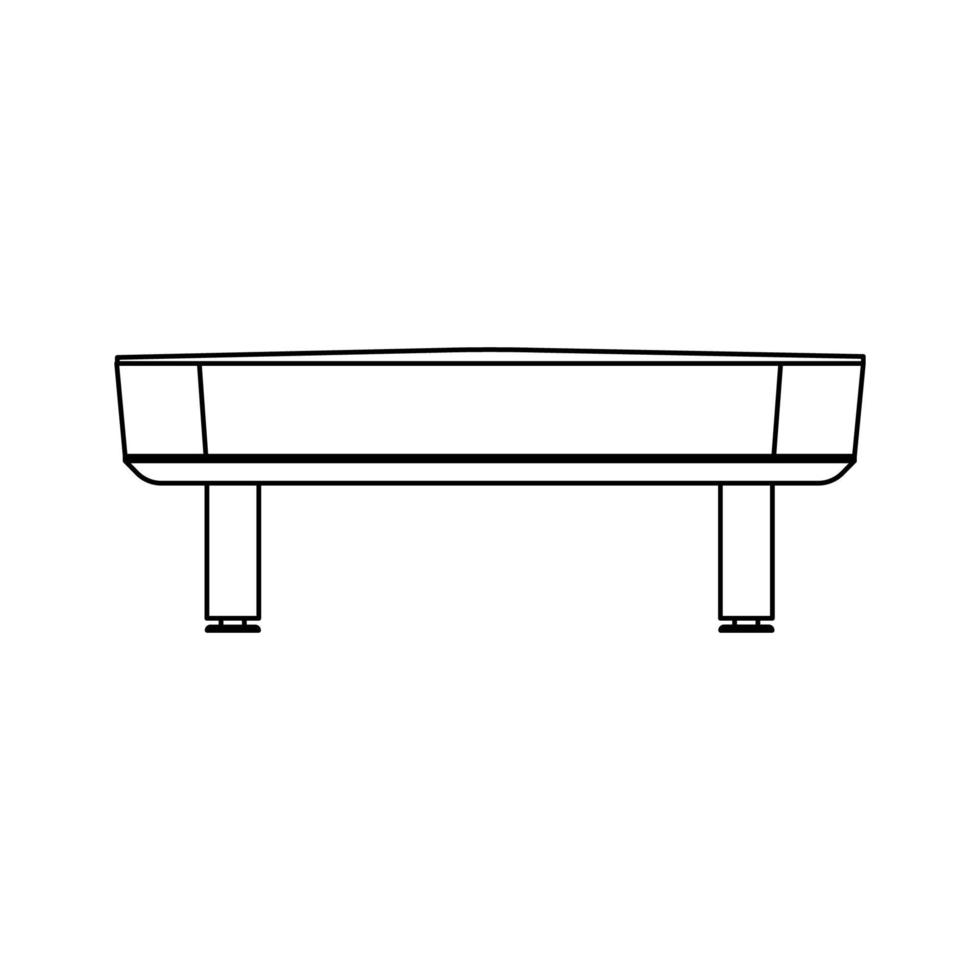 air hockey tischspiel vektor symbol illustration umriss. Unterhaltung Spielspaß isoliert weißer Hintergrund und Indoor-Freizeitwettbewerb Linie dünn