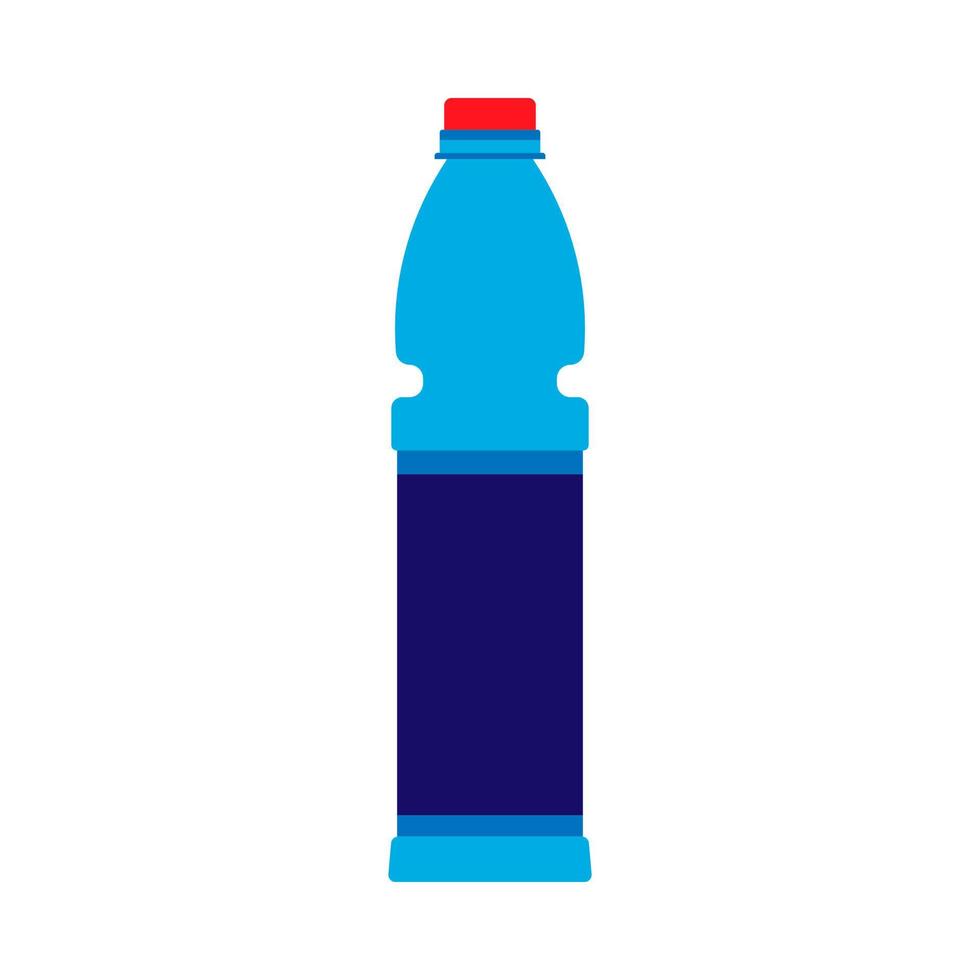 Wasserflasche Plastikobjekt natürlicher Lebensstil Symbol Vektorsymbol. Aqua Drink Mineral Sodablau. Getränkebehälter aus Glas vektor