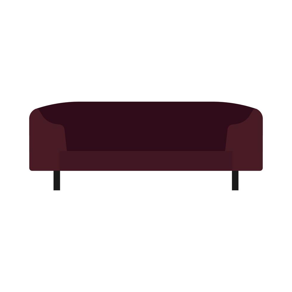 sofa möbel vektor symbol frontansicht illustration design. Wohnzimmer-Innensitzelement. wohnung diwan haus gemütlich